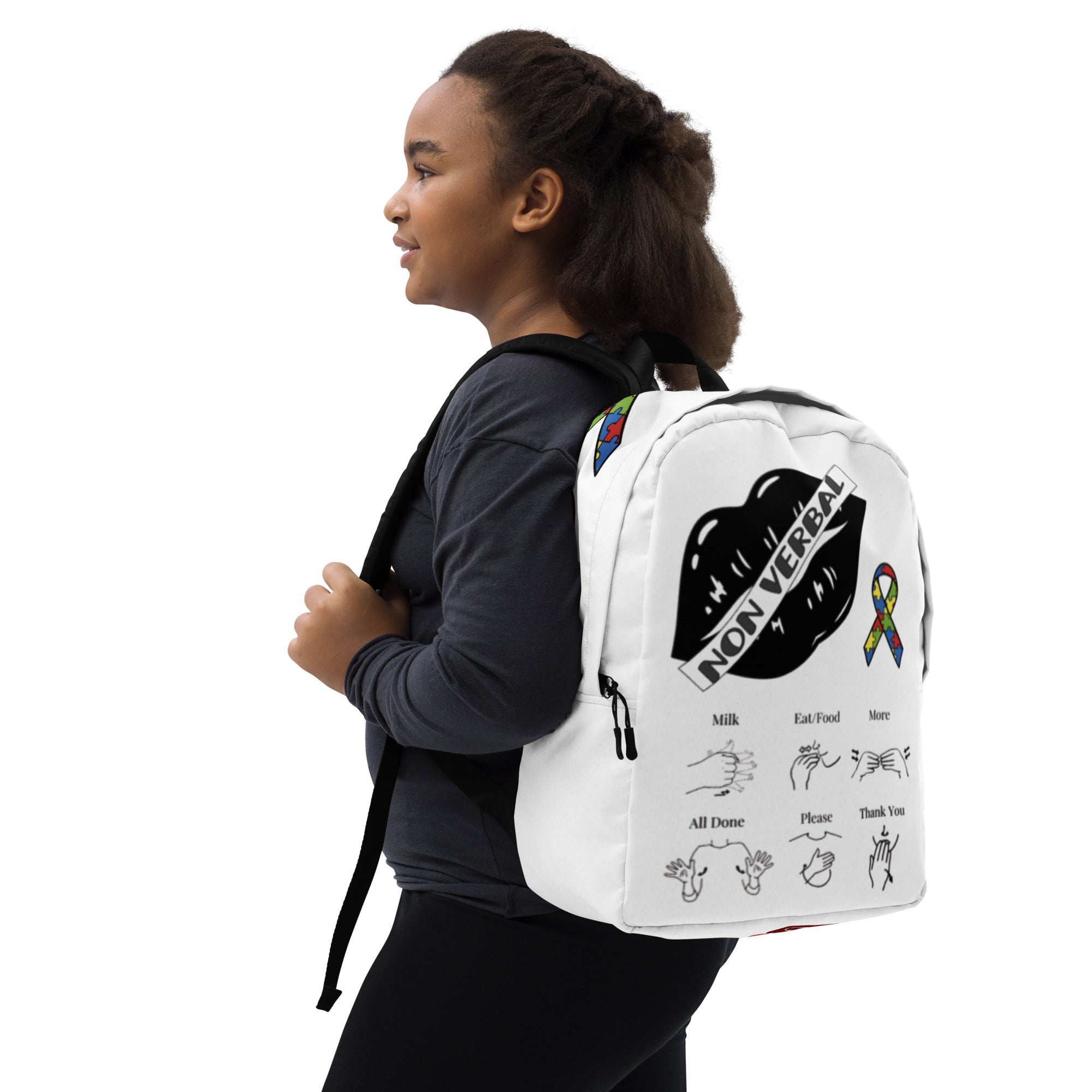 Non-Verbal Stand Out Minimalist Backpack